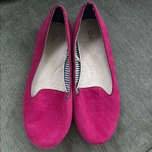 GAP Pink Flats Suede Loafers